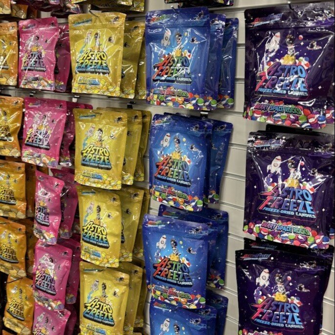 Bagged freeze-dried candy at NCA Expo 2024